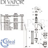 Ideal Standard Alpha Basin Mixer Click-Clack Waste Tap Spares
