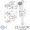 Ideal Standard Alpha Exposed Bath Shower Mixer Dimensions