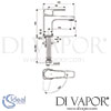 Ideal Standard Cerafine D Basin Mixer H80 Bluestart without Pop-Up Waste Dimensions