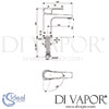 Ideal Standard Cerafine D Basin Mixer Bluestart without Pop-Up Waste Dimensions
