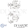 Ideal Standard Cerafine D Exposed Grey Chrome Bath Shower Mixer Dimensions