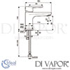 Ideal Standard Cerafine O Basin Mixer H80 no Pop-Up Waste Tap Dimensions