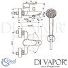 Ideal Standard Cerafine Exposed Bath Shower Mixer Accessories Dimensions