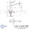 Ideal Standard Alpha Chrome Kitchen Mixer High Tubular Spout Dimensions