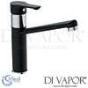 Ideal Standard BC813U4 Alpha Black Chrome Kitchen Mixer High Tubular Spout Spare Parts
