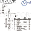 Ideal Standard BC813U4 Alpha Black Chrome Kitchen Mixer High Tubular Spout Spares