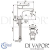 Ideal Standard Alpha Basin Mixer Click-Clack Waste Tap Dimensions