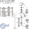 Ideal Standard Alpha Basin Mixer Click-Clack Waste Tap Spares