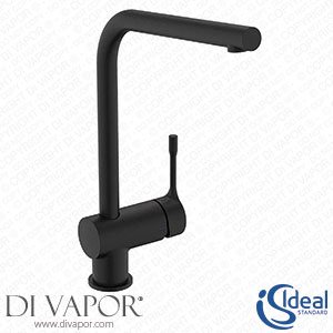 Ideal Standard Ceralook Silk Black Single Lever L-Shape Spout Kitchen Mixer - BD572XG Spare Parts