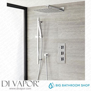 Big Bathroom Shop BDL0324S Milano Arvo - Chrome Thermostatic Shower with 300mm Shower Head Hand Shower and Riser Rail (2 Outlet) Spare Parts