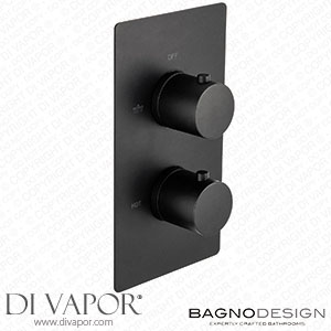 BagnoDesign BDM-Koy-T302-A-MB Koy | Trim Part for Thermostatic Shower Mixer 2 Outlet Spare Parts