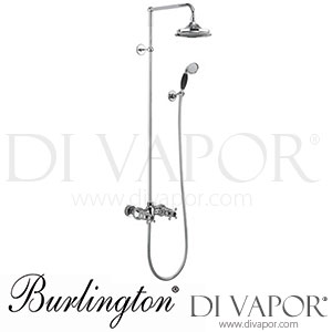 Burlington BEF2S BLA V17 | BEF2S BLA_V17 Eden Thermostatic Exposed Shower Bar Valve Dual Outlet Spare Parts