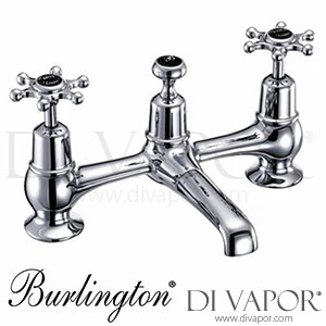 Burlington BI10 BLA Birkenhead 2 Tap Hole Bridge Basin Mixer with Plug, Chain Waste & Swivel Spout Spare Parts