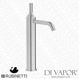 IB Rubinetti BI202SS Batli? Tall Monohole Washbasin Mixer Complete with Drain Spare Parts