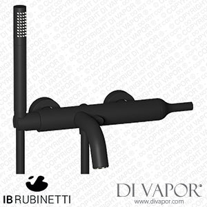 IB Rubinetti BI250NP Batli? Wall Mounted Bath Filler Complete with Shower Kit Spare Parts