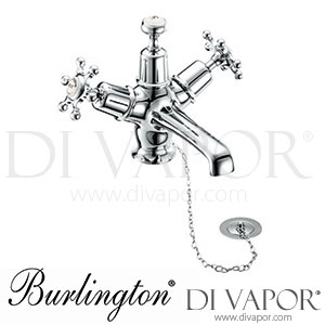 Burlington BI5 MED Birkenhead Basin Mixer Tap with Plug & Chain Waste Spare Parts
