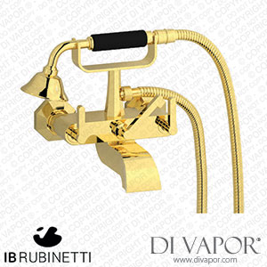 IB Rubinetti BL250OO Belmondo + Belmondo Elle Wall Mounted Bath Filler Complete with Shower Kit Spare Parts