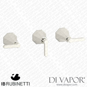 IB Rubinetti BL410PL Belmondo + Belmondo Elle Three Holes Wall Mounted Shower with Two Ways Diverter Spare Parts