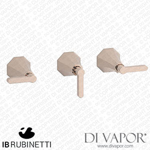 IB Rubinetti BL410RS Belmondo + Belmondo Elle Three Holes Wall Mounted Shower with Two Ways Diverter Spare Parts