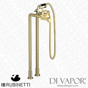 IB Rubinetti BL700II Belmondo + Belmondo Elle Freestanding Two Columns Bath Filler with Shower Kit Spare Parts