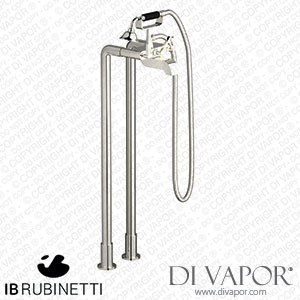 IB Rubinetti BL700PL Belmondo + Belmondo Elle Freestanding Two Columns Bath Filler with Shower Kit Spare Parts