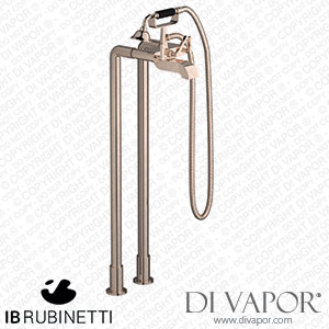 IB Rubinetti BL700RS Belmondo + Belmondo Elle Freestanding Two Columns Bath Filler with Shower Kit Spare Parts