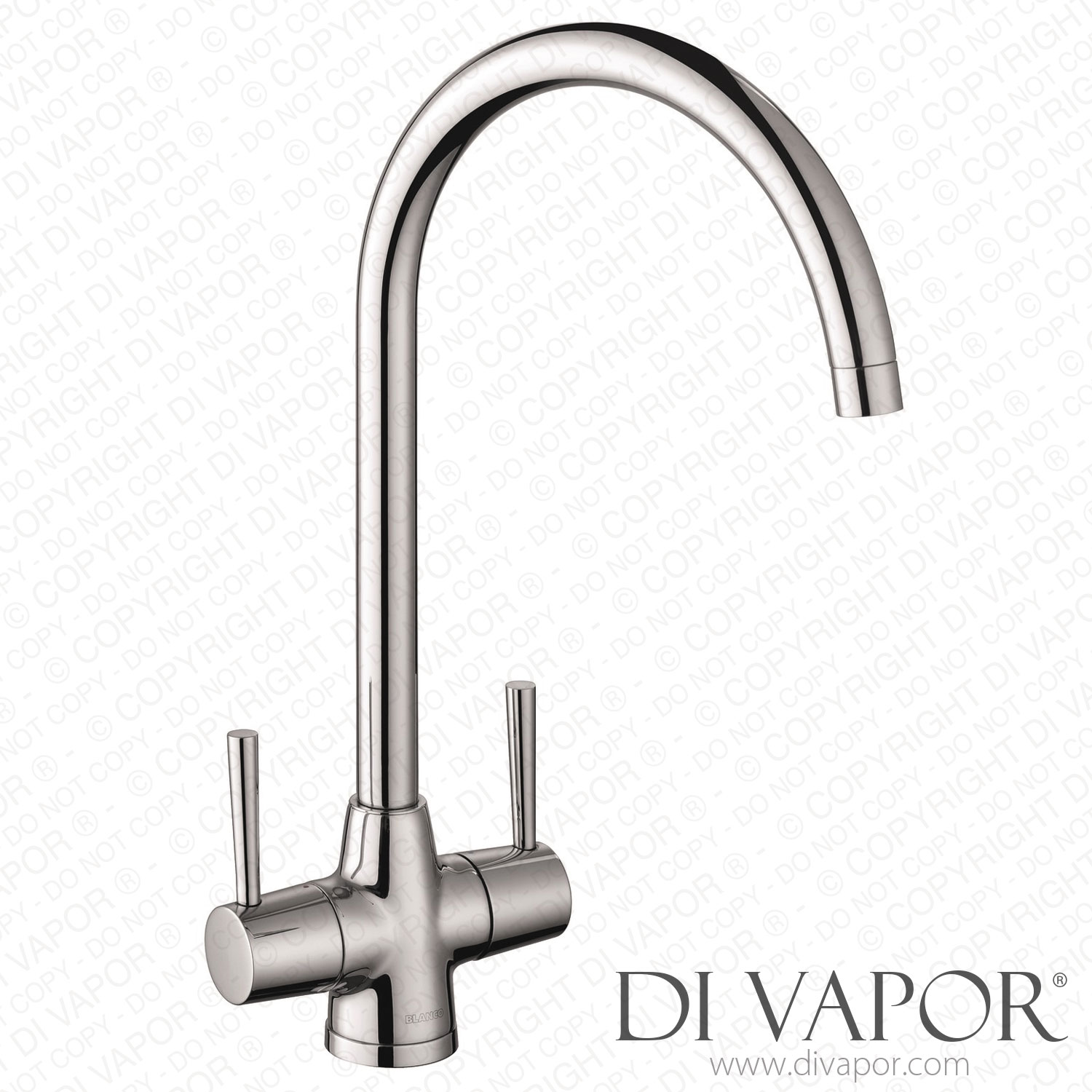 Better Bathrooms BM5400CH Blanco Chrome Twin Lever Max Kitchen Mixer