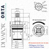 Bristan Orta Basin Hot Tap Cartridge Diagram