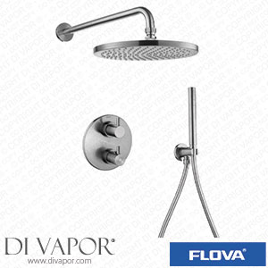 Flova BN-LVT2WPK1-RO-U Levo Thermostatic 2-Outlet Shower Valve with Fixed Head and Handshower Kit - Round - Brushed Nickel Spare Parts