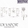 Bristan Deck Mounted Tap with Shower Hose & Hanset - 180mm Centres