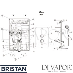 Bristan Joy 9.5 kW - White - Electric Shower Spare Parts BR DV 110