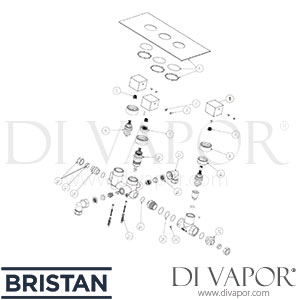 Bristan JS2 Thermostatic Recessed Shower Valve with Two Stop Cocks Shower Spare Parts BR DV 121