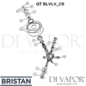 Bristan QT BLVLV CS Quadrant Thermostatic Blending Valve Spare Parts - BR DV 327