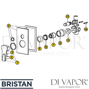 Bristan Capri Manual Shower Valve Spare Parts - BR DV 355