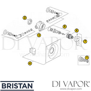 Bristan Capri Thermostatic Shower Valve Spare Parts - BR DV 356