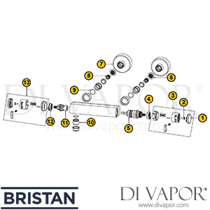 Bristan Artisan Bar Shower Mixer Spare Parts - BR DV 370