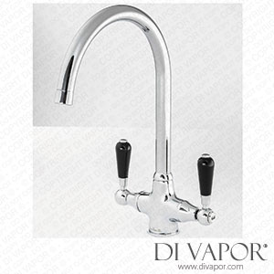 Better Bathrooms BROOKLYN Reginox Chrome Twin Lever Kitchen Mixer Tap - Brooklyn Spare Parts