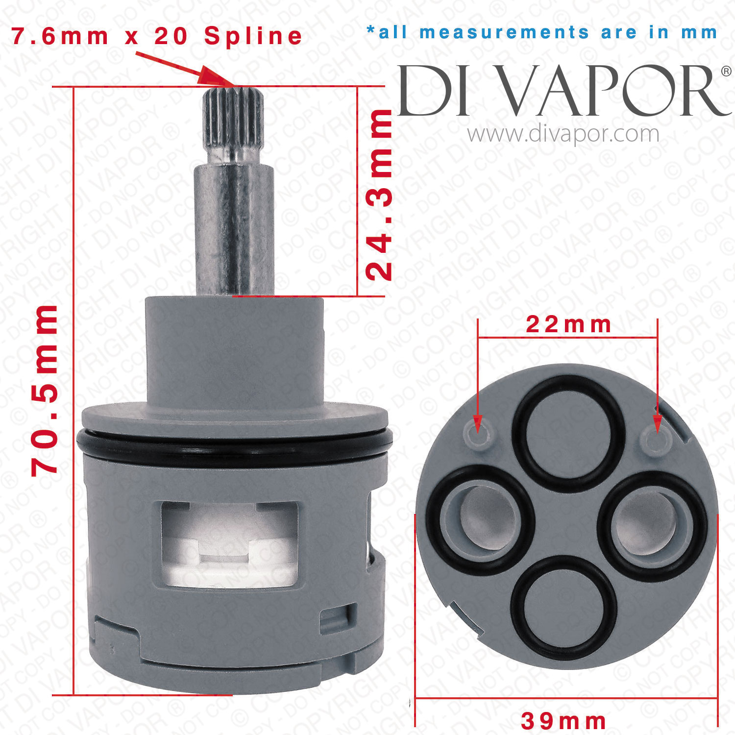 Edens BRVPR11 Shower Valve Box Brixs 2Way Concealed Valve 3 Controls