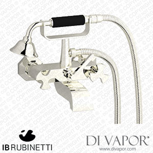 IB Rubinetti BT250PL Belmondo + Belmondo Elle Wall Mounted Bath Filler Complete with Shower Kit Spare Parts