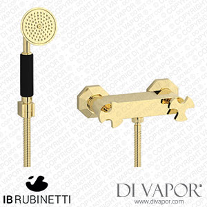 IB Rubinetti BT350II Belmondo + Belmondo Elle Wall Mounted Shower Mixer with Shower Kit Spare Parts