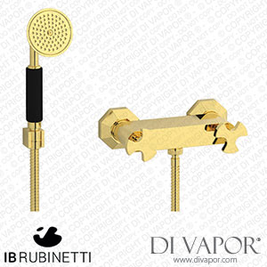 IB Rubinetti BT350OO Belmondo + Belmondo Elle Wall Mounted Shower Mixer with Shower Kit Spare Parts
