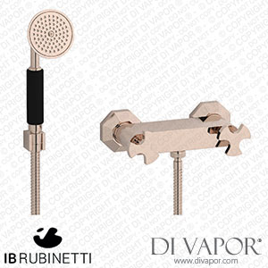 IB Rubinetti BT350RS Belmondo + Belmondo Elle Wall Mounted Shower Mixer with Shower Kit Spare Parts