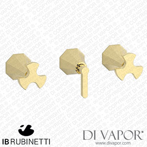 IB Rubinetti BT410II Belmondo + Belmondo Elle Three Holes Wall Mounted Shower with Two Ways Diverter Spare Parts
