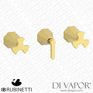 IB Rubinetti BT410OO Belmondo + Belmondo Elle Three Holes Wall Mounted Shower with Two Ways Diverter Spare Parts