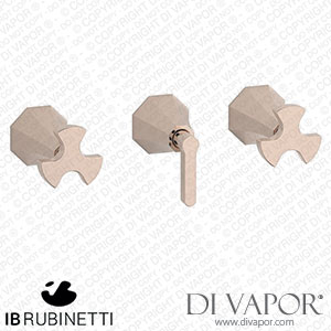 IB Rubinetti BT410RS Belmondo + Belmondo Elle Three Holes Wall Mounted Shower with Two Ways Diverter Spare Parts