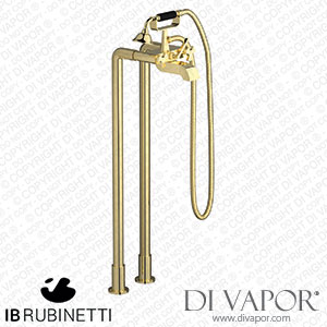 IB Rubinetti BT700II Belmondo + Belmondo Elle Freestanding Two Columns Bath Filler with Shower Kit Spare Parts