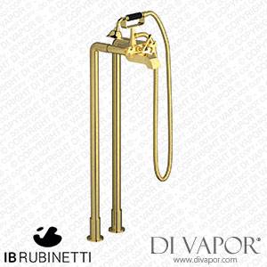 IB Rubinetti BT700OO Belmondo + Belmondo Elle Freestanding Two Columns Bath Filler with Shower Kit Spare Parts