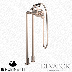 IB Rubinetti BT700RS Belmondo + Belmondo Elle Freestanding Two Columns Bath Filler with Shower Kit Spare Parts