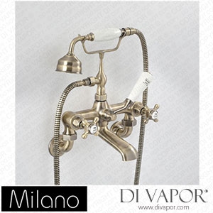 Milano BTE113ABX Elizabeth Traditional Wall Bath Shower Mixer Tap Brushed Gold Spare Parts