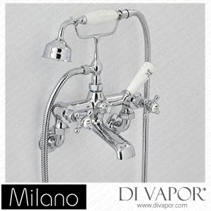 Compatible Spare Parts for Milano BTE113CWX Elizabeth Traditional Wall Bath Shower Mixer Tap Chrome and White